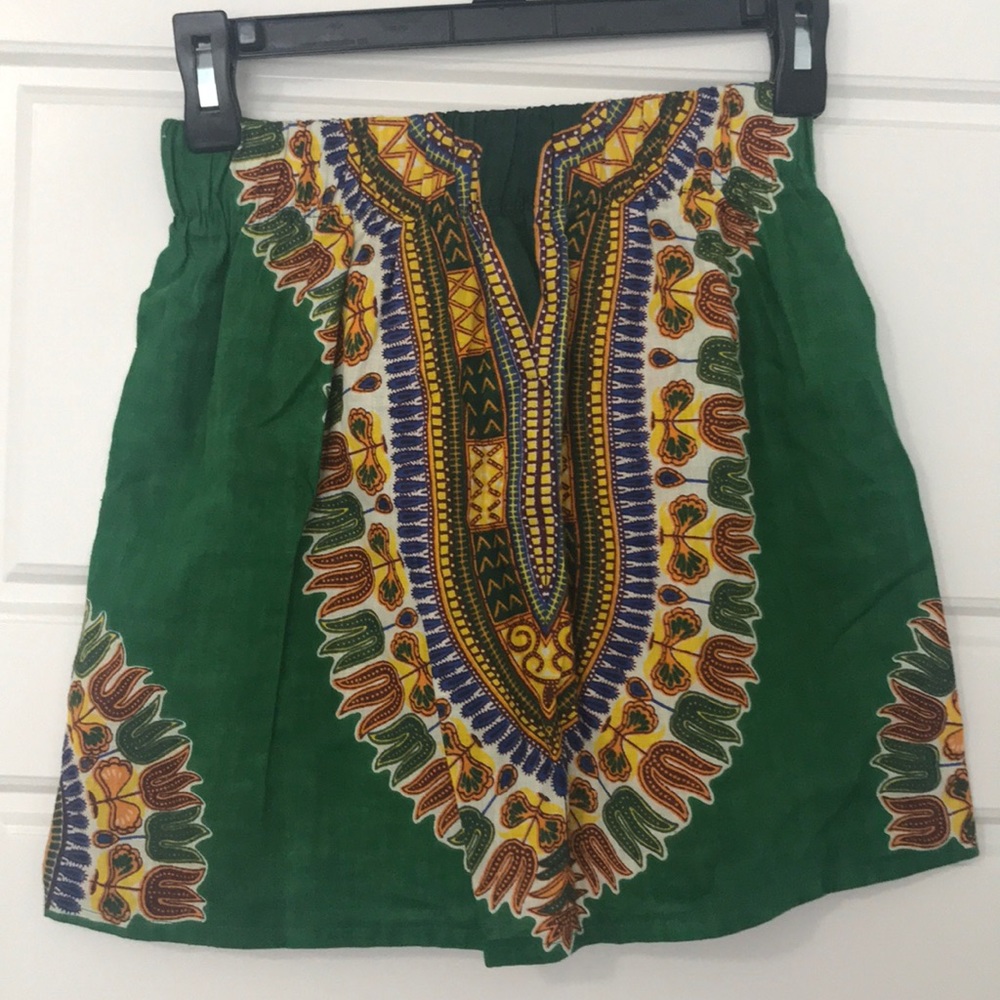 African Print Mini Skirt